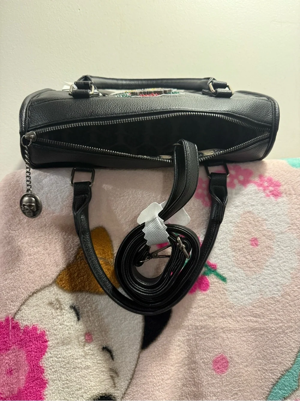 Ed Hardy Satchel Black rhinestone skull NEW RELEASE